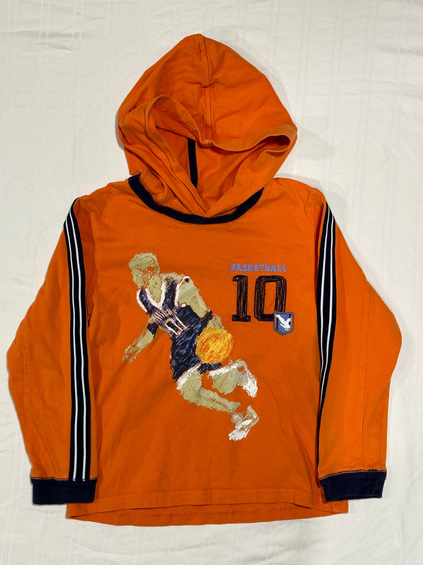 Carter's Boys Size 6 Orange Basketball Hooded Long Sleeve T-Shirt