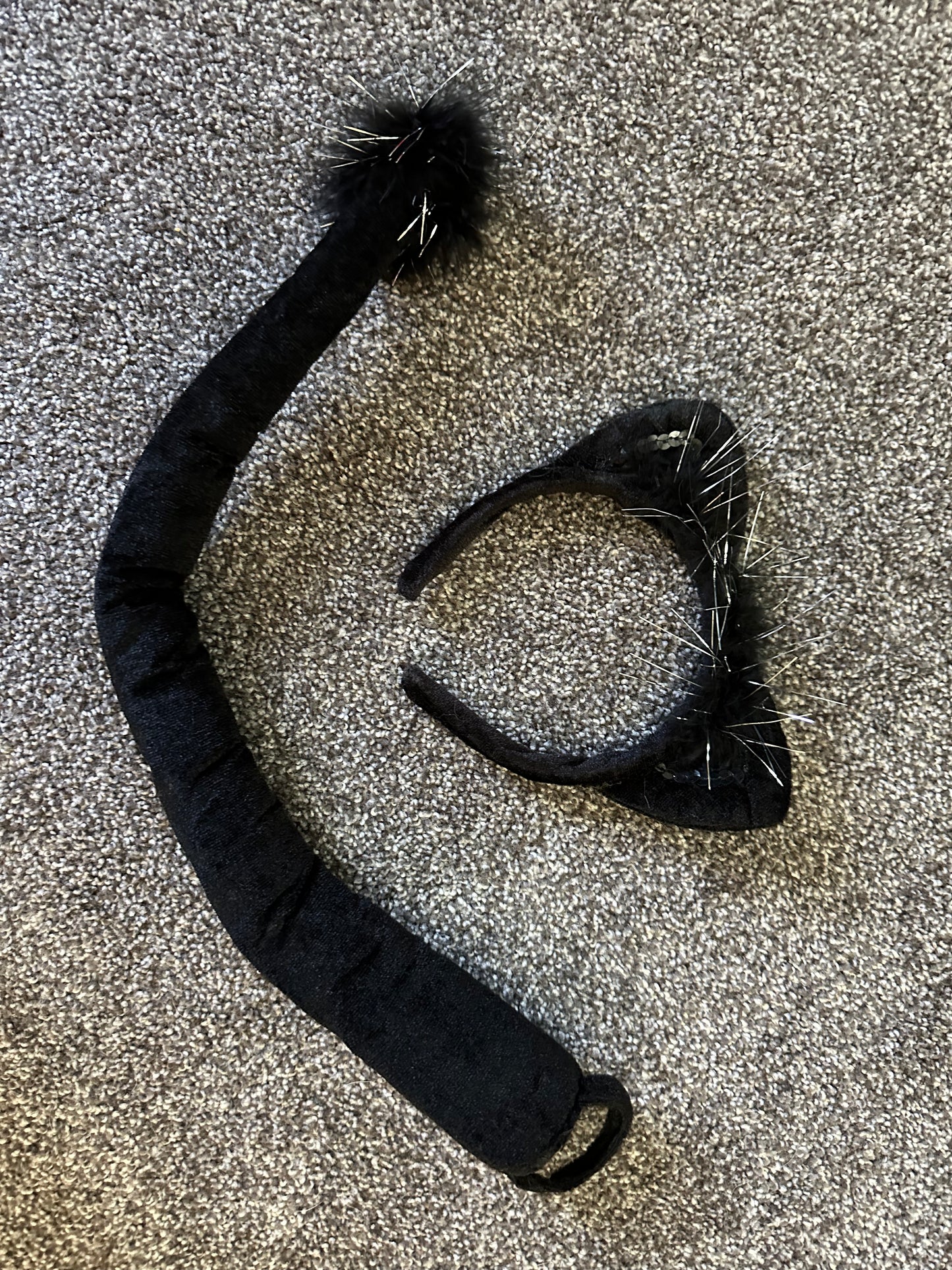 (seller #44) Halloween cat tail and ears (seller #44)