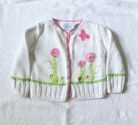 18M / Hartstrings Baby Embroidered Cardigan