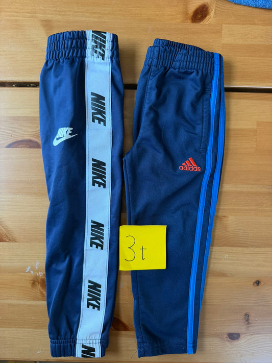 Seller #94 Boys 3t Nike and Adidas Navy Track Pants