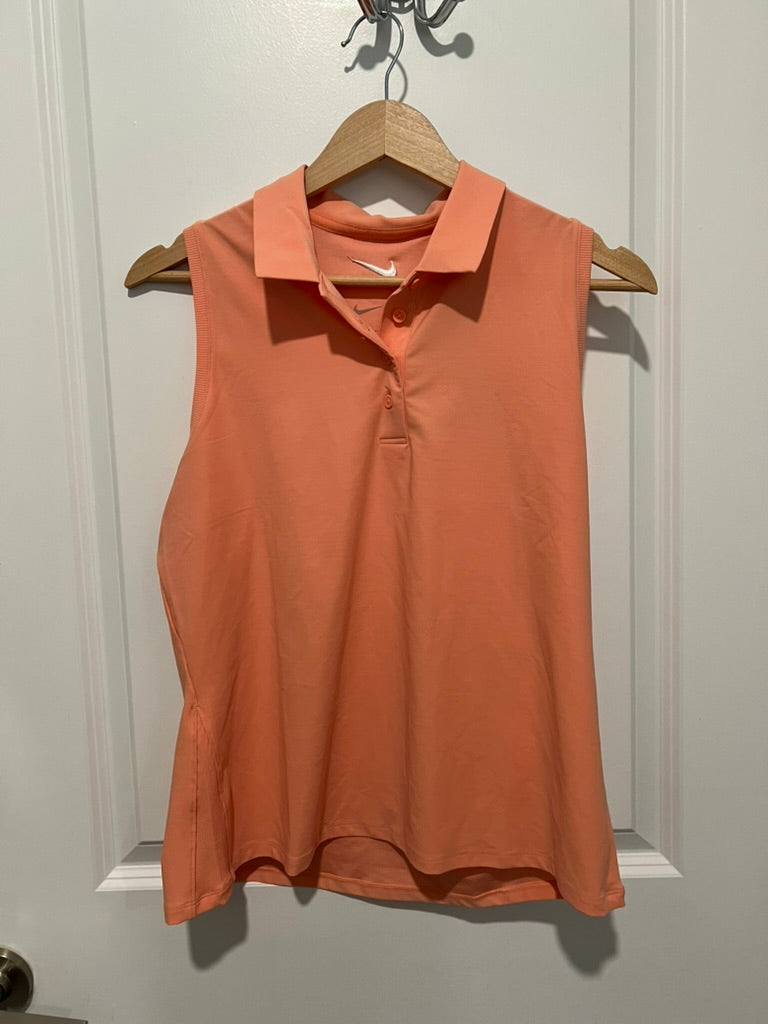 Seller #76 - Nike Women's Dri-FIT Victory Sleeveless Golf Polo Apricot Agate Medium NWT $55