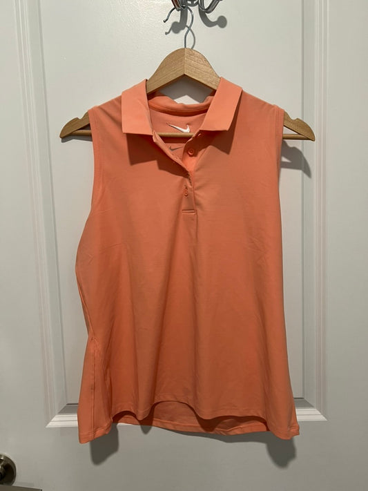 Seller #76 - Nike Women's Dri-FIT Victory Sleeveless Golf Polo Apricot Agate Medium NWT $55