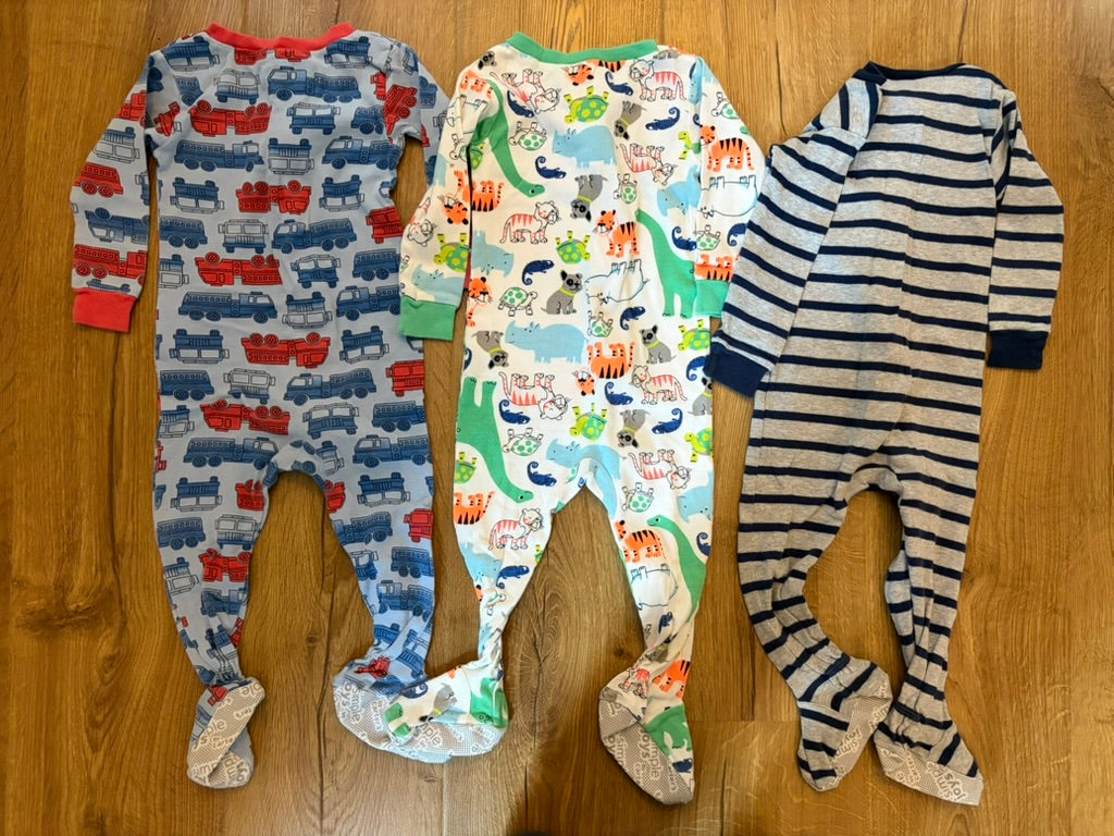 #6 - Carters Simple Joys Boys Long Sleeved Pajamas (set of 3) - 18 months