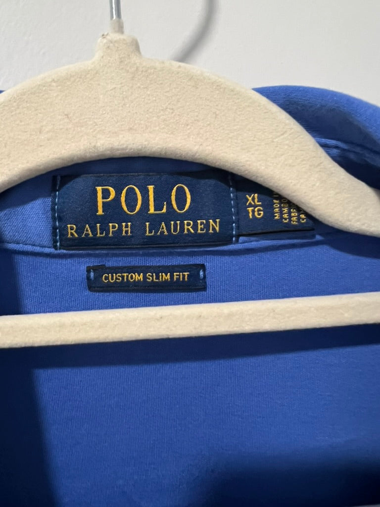 Seller #76 - Polo Ralph Lauren Shirt Mens Xtra Large Blue Custom Slim Fit Golf Preppy Classic