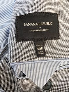 Banana Republic Blazer 40R tailored slim fit Light Grey EUC