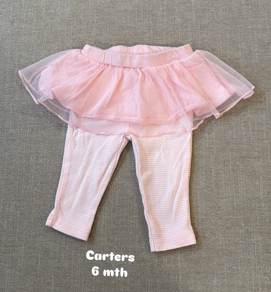 #145 Carters tutu legging Girls 6 mth EUC