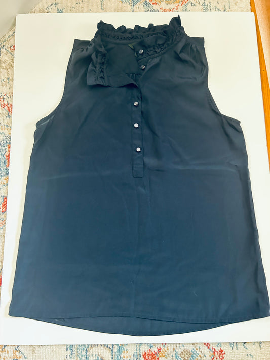 J.Crew size 4 navy sleeveless blouse 45227
