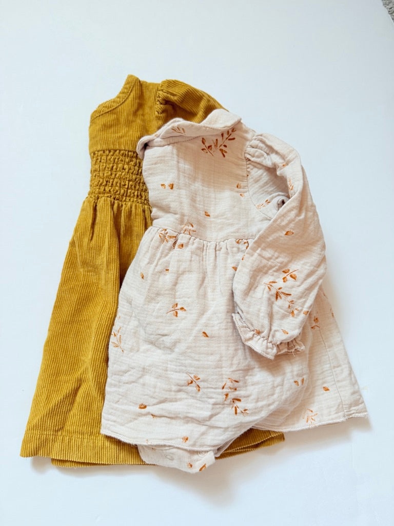 (#25) BUNDLE | pehr&PLAY UP | EUC | 6-9m | corduroy & peplum | 45227