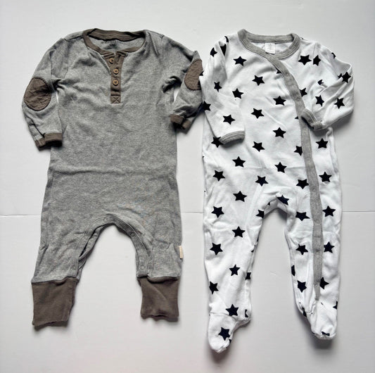 #43 Burts Bees & Nordstrom Romper and Sleeper Boys or Girls 6 to 9m EUC