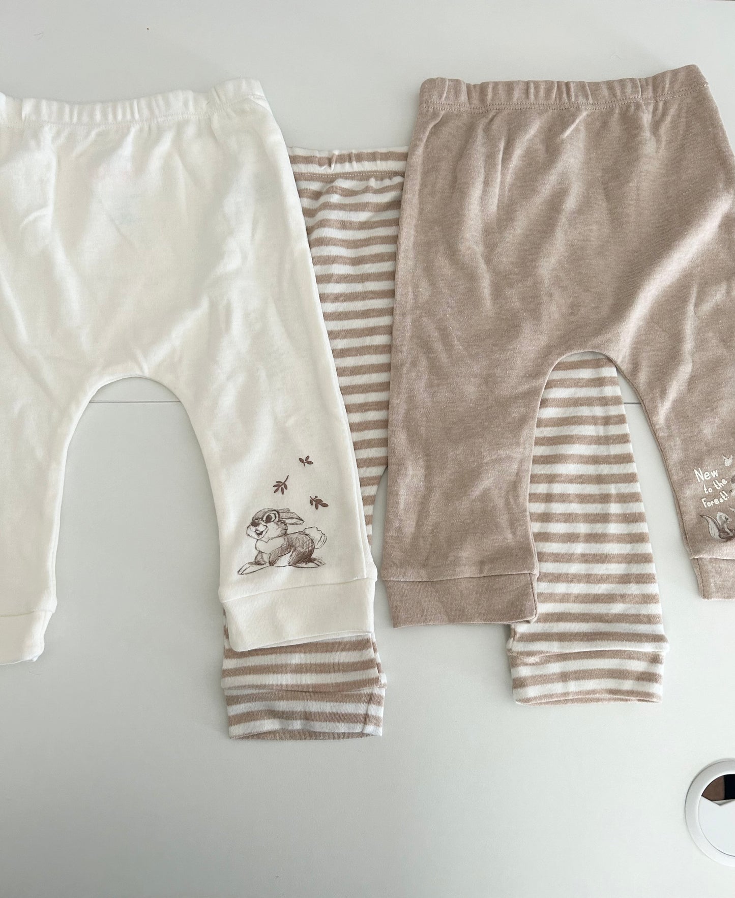 Disney Baby | Bambi Onesie + Pants Bundle | Gender Neutral | Off White & Brown | 6-9 months