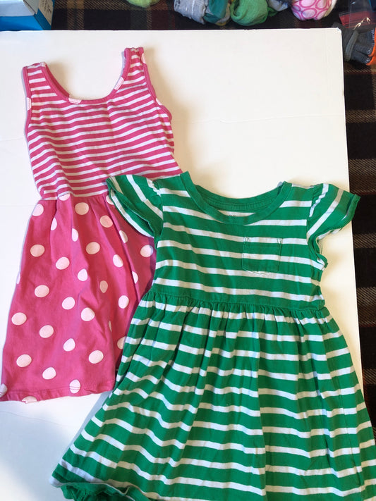 REDUCED PRICE 3 t girl’s summer dress set. Green is gap. pink
