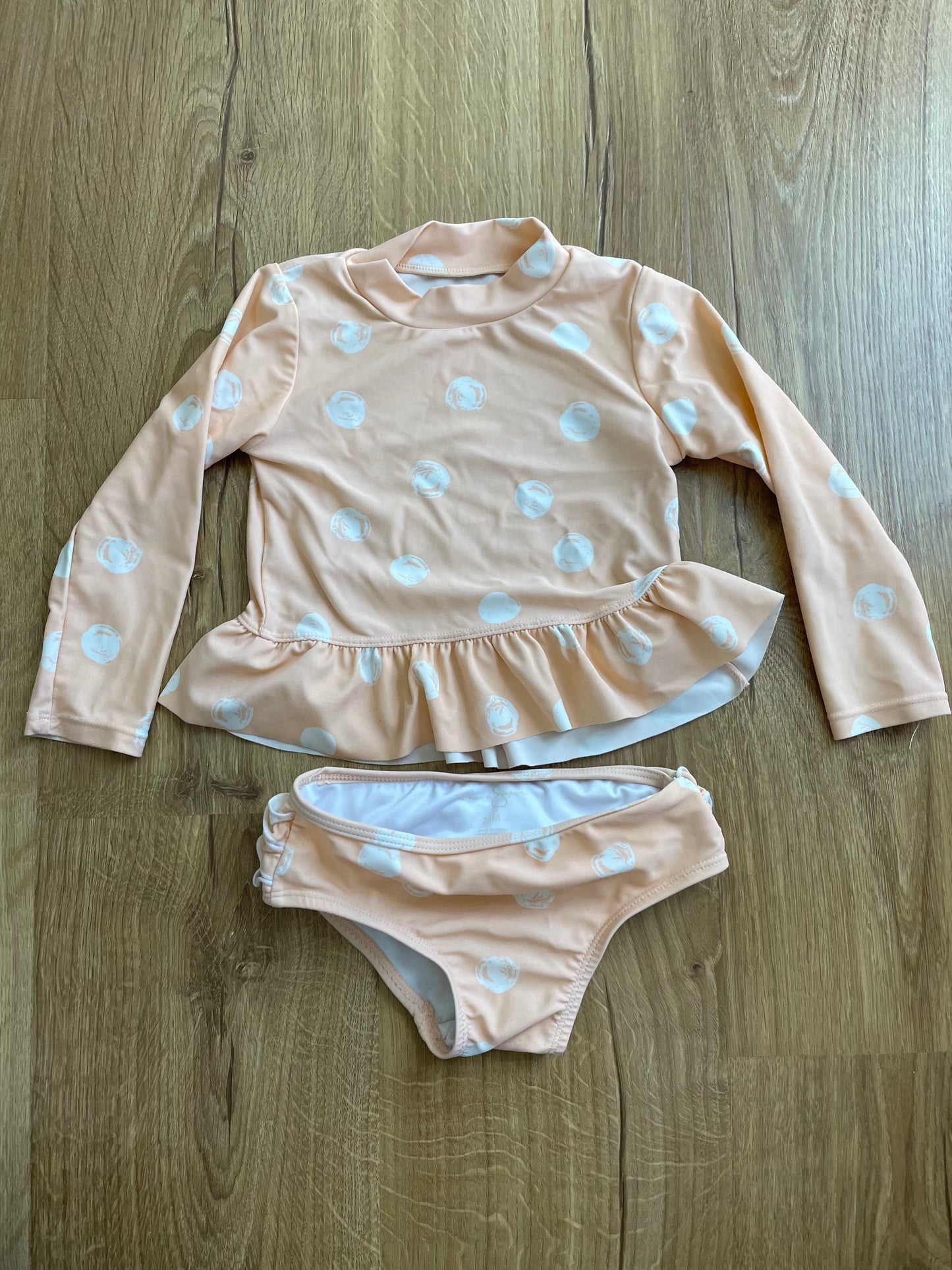 #6 - Jessica Simpson 2-Piece Bikini Swim Suit Rash Guard Set, Girls, 2T/24M