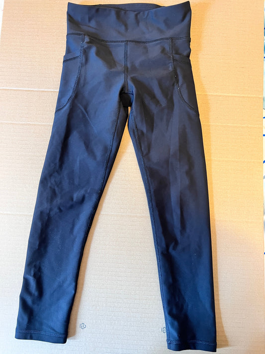 #176 - Old Navy Active girls black leggings with pockets | M