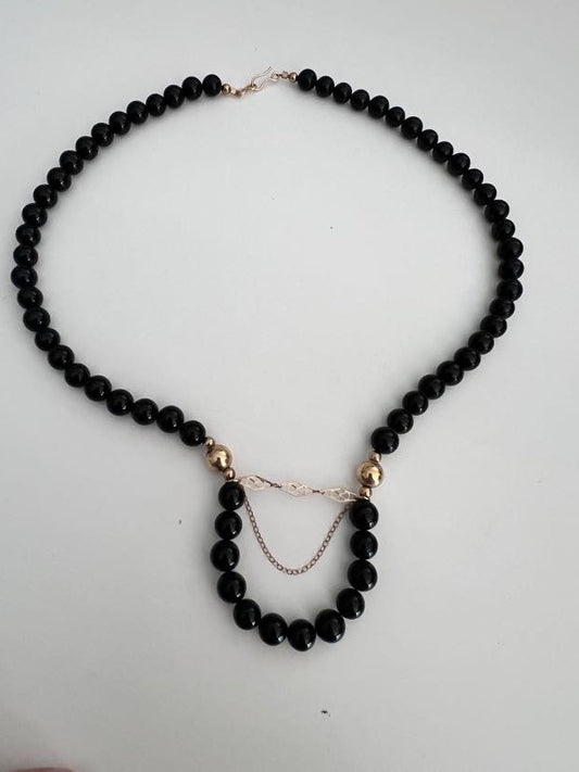 #176 - Boutique black and gold necklace