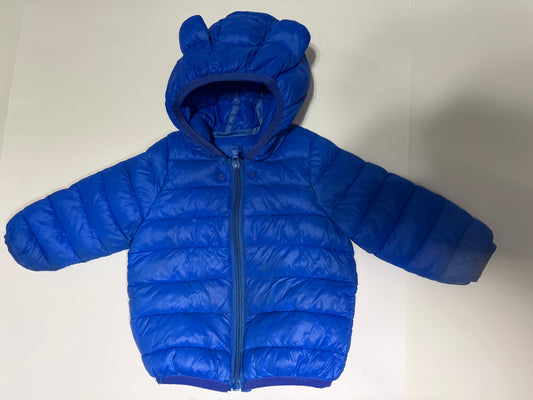 Seller #12 6-9mo Blue Winter Jacket with bear ears