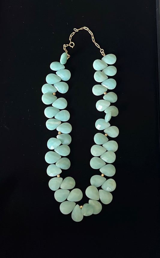 #176 - boutique aventurine teardrop necklace