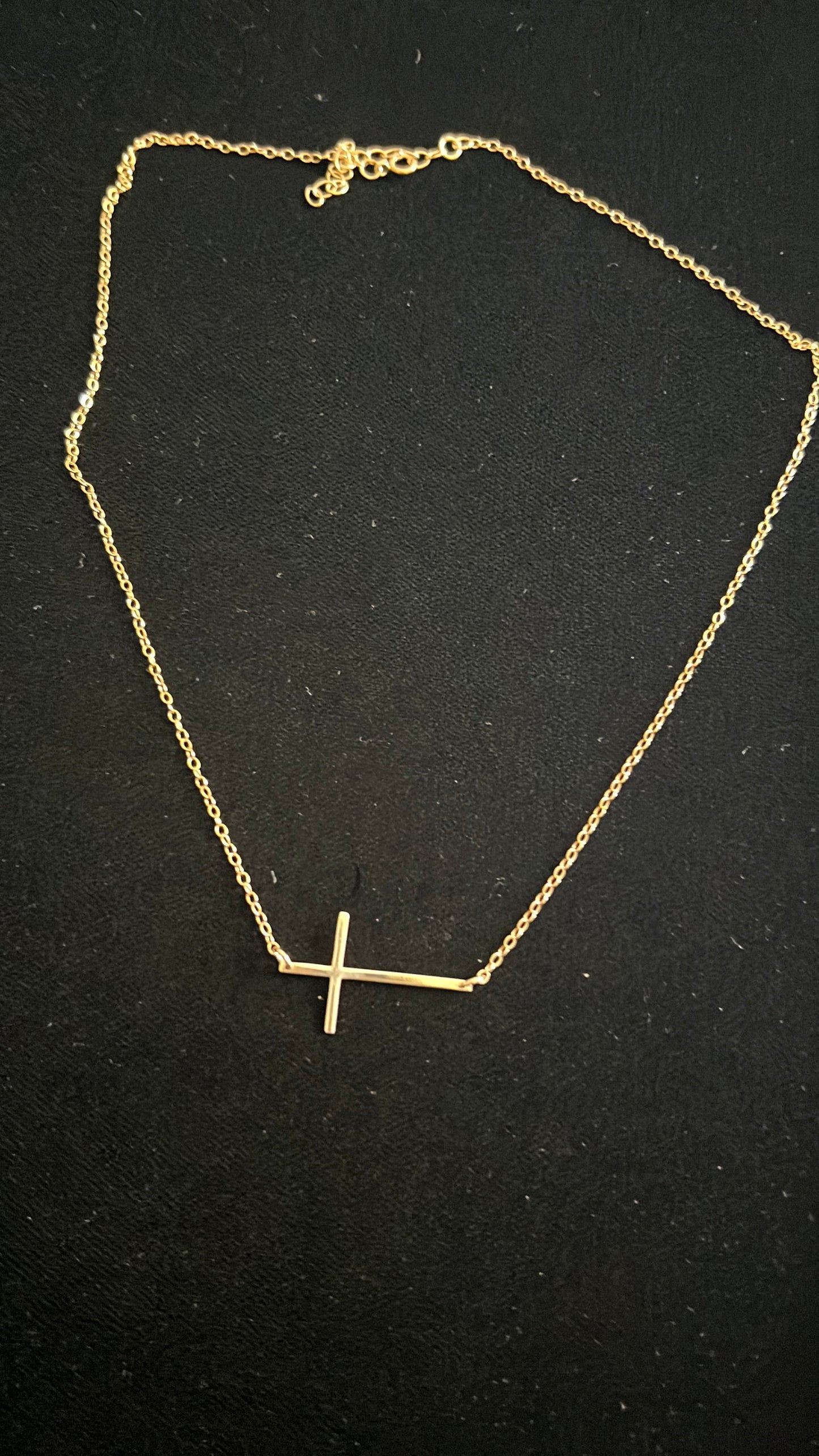 #176 - boutique gold cross necklace