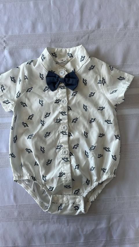 #29 Boys 6-9 mo shirt and tie one piece  EUC