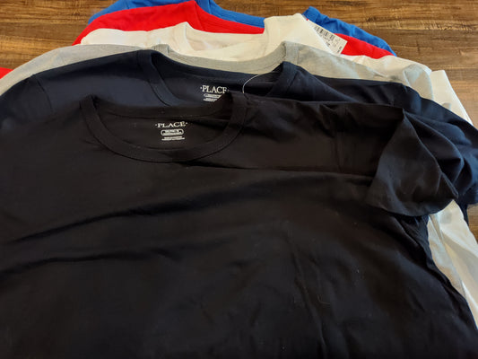Seller 185:  Boys Children's Place New short sleeve solids x 6 Size 16 husky