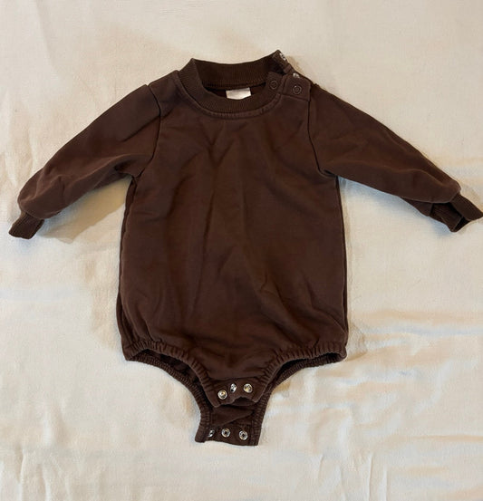 Seller 34 - OPAWO Baby sweatshirt bubble romper 3-6 mo in brown