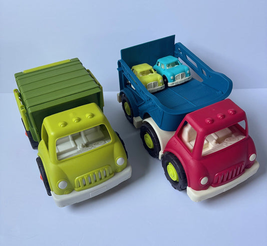 #43 B Toys Recycling Truck and Car Transporter
