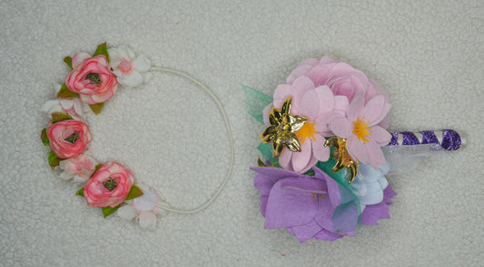 #31 Flower Headband and Bouquet