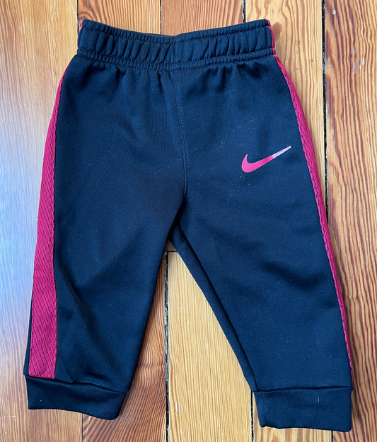 NIKE Dri-Fit  Athletic Pants - Size 12 months - Black with red stripe - GUC