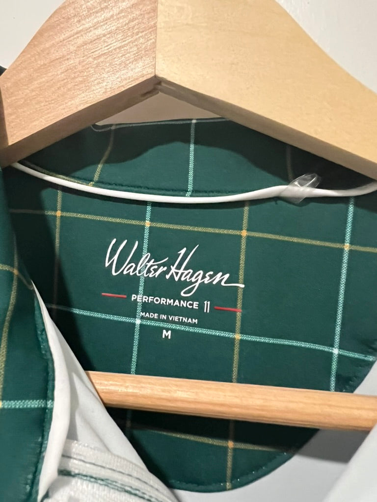 Seller #76 - Walter Hagen Womens P11 Sleeveless Golf Polo Forest Green Plaid Medium NWT $60