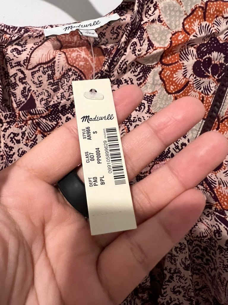 Seller #76 - Madewell - Yoked Puff-Sleeve Top in Bali Blooms - Size Small NWT