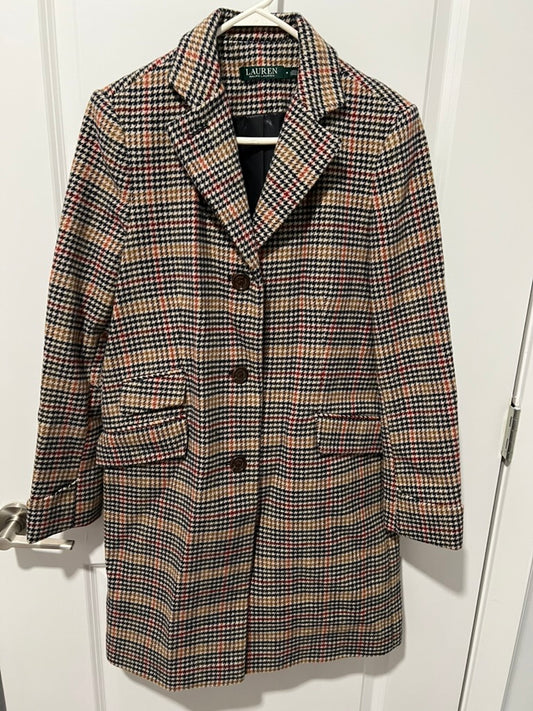 Seller #76 - Lauren Ralph Lauren Reefer Coat - Sienna Plaid - NWOT - Size 4