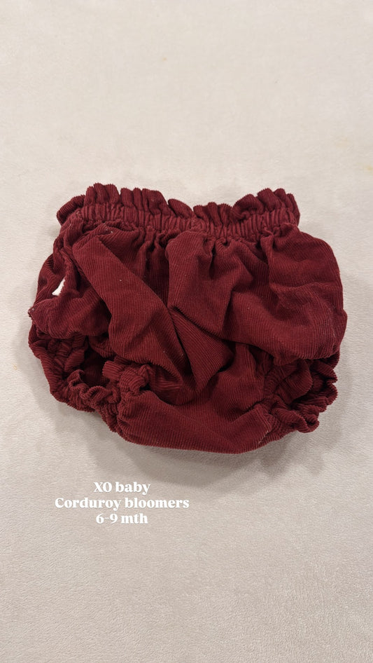 #145 XO baby corduroy bloomers Girls 6-9 mth EUC