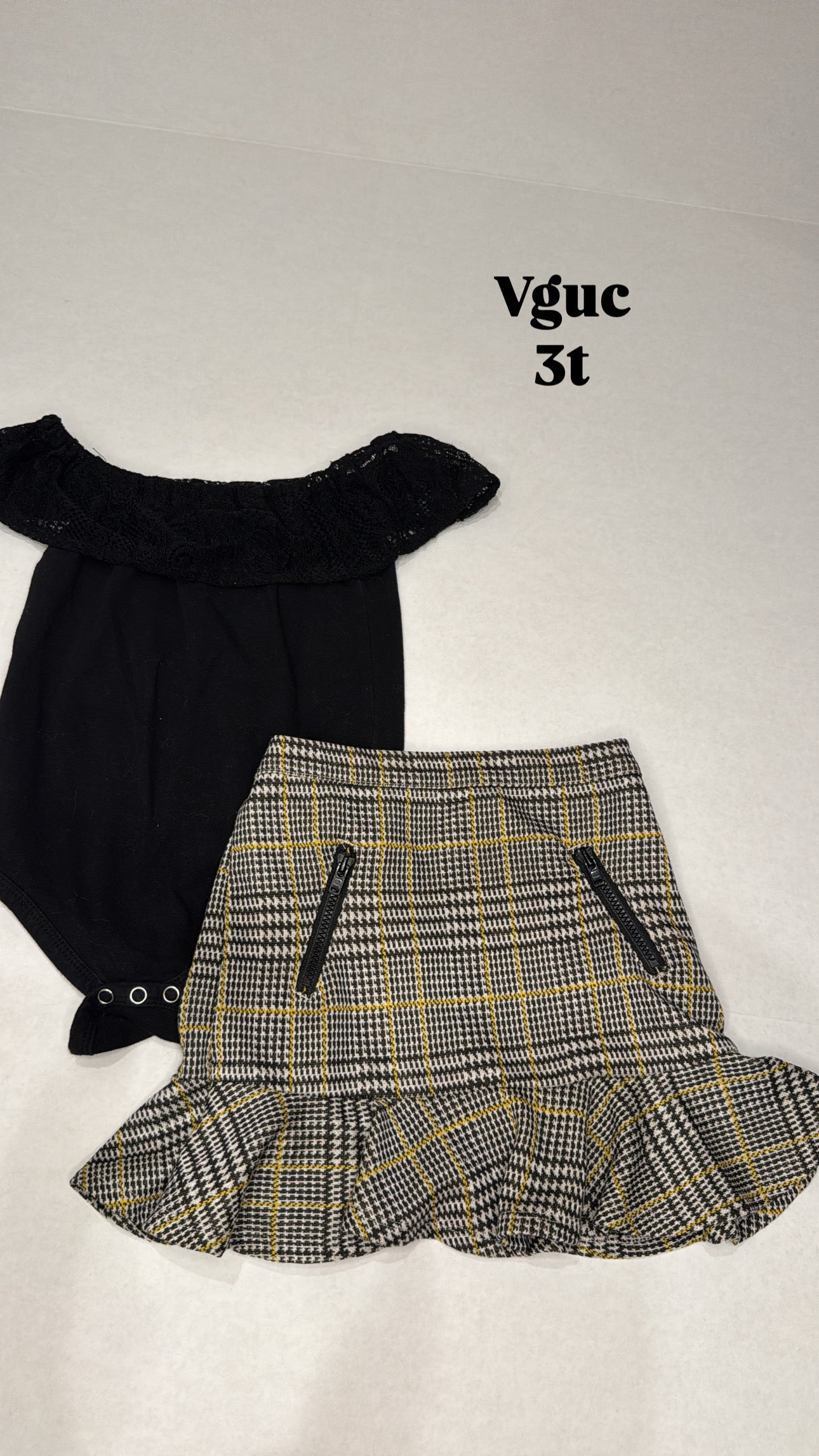#44 3t plaid skirt outfit