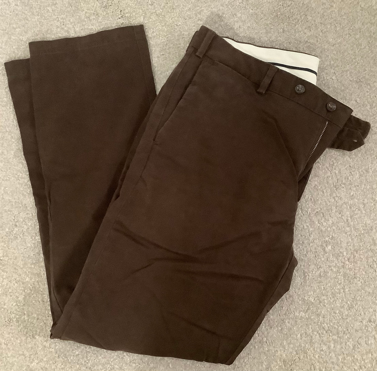 #130 Polo Ralph Lauren Drk Brown chinos Sz 36x32