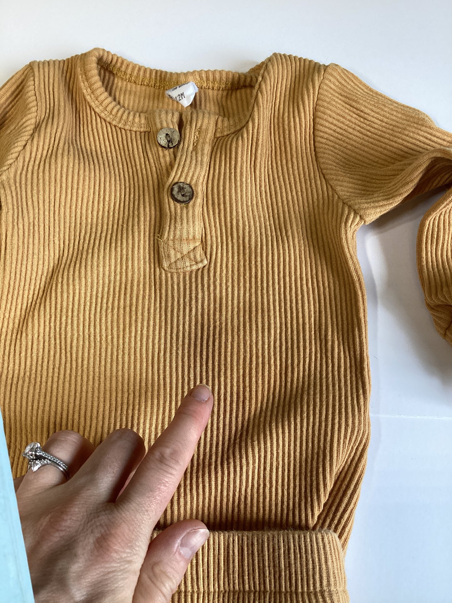 #129 6-12m Mustard Colored Set