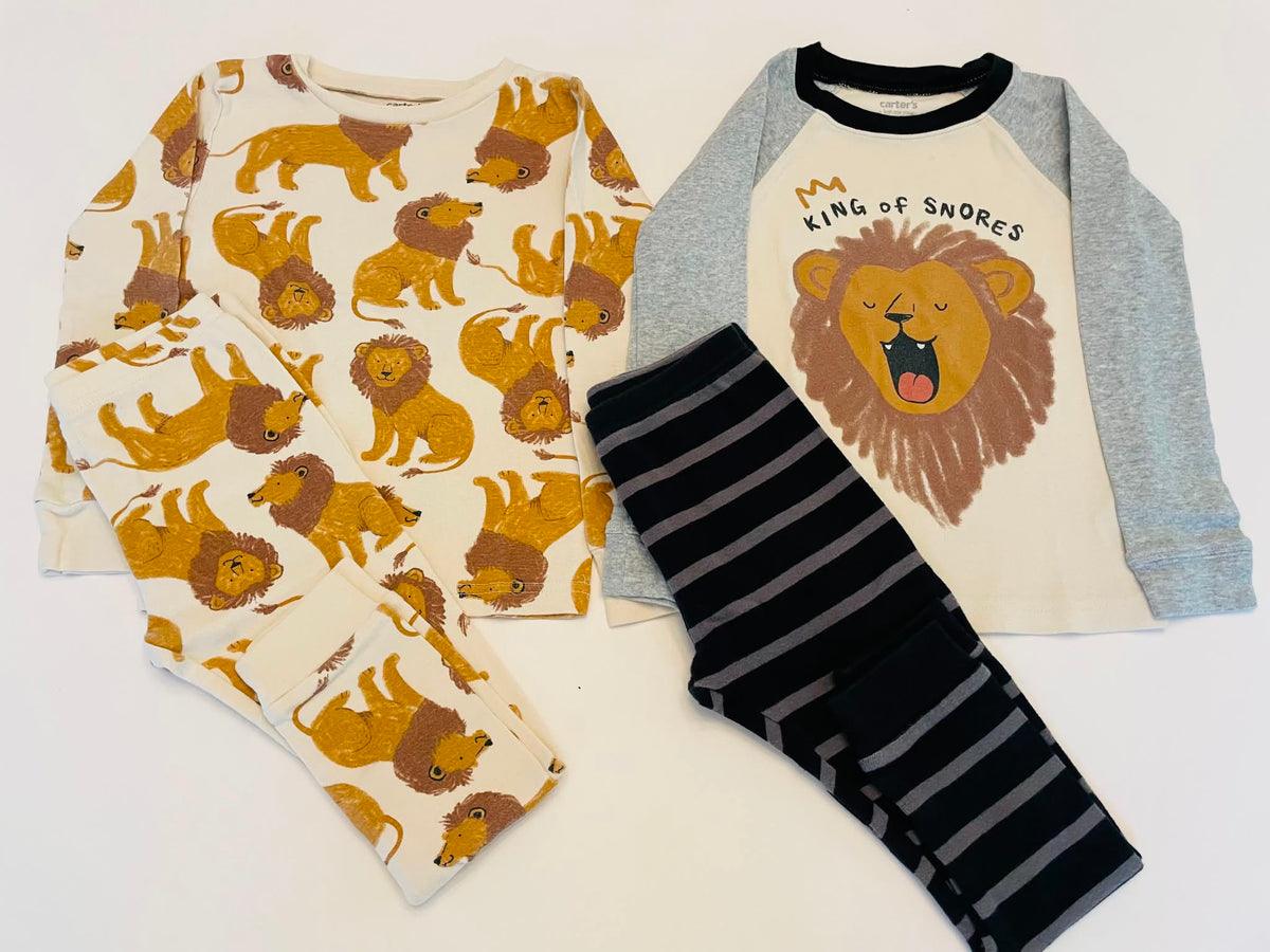 #54 - Boys 4T Carters Lion Pajamas (2)