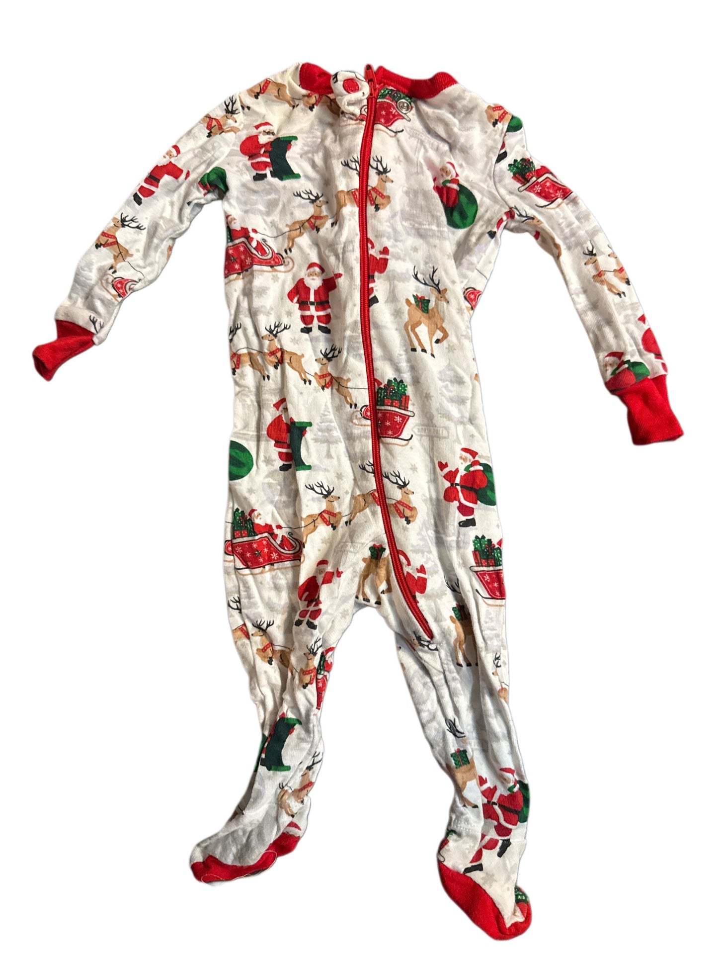 #28 REDUCED The Children's Place Baby Christmas Holiday Footed Sleeper Size 3M