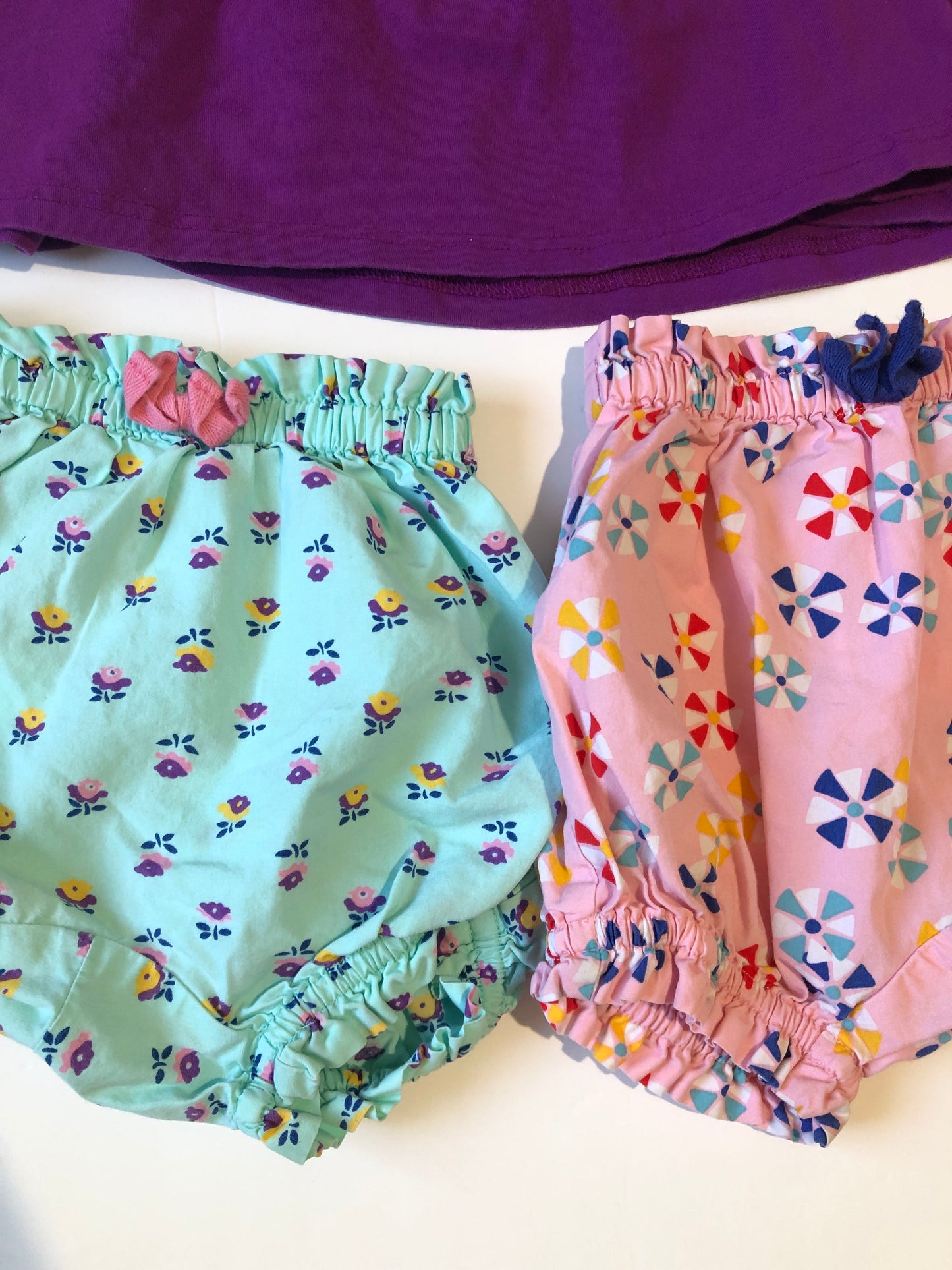 12-18 month girls Hanna shorts and purple boutique shirt set