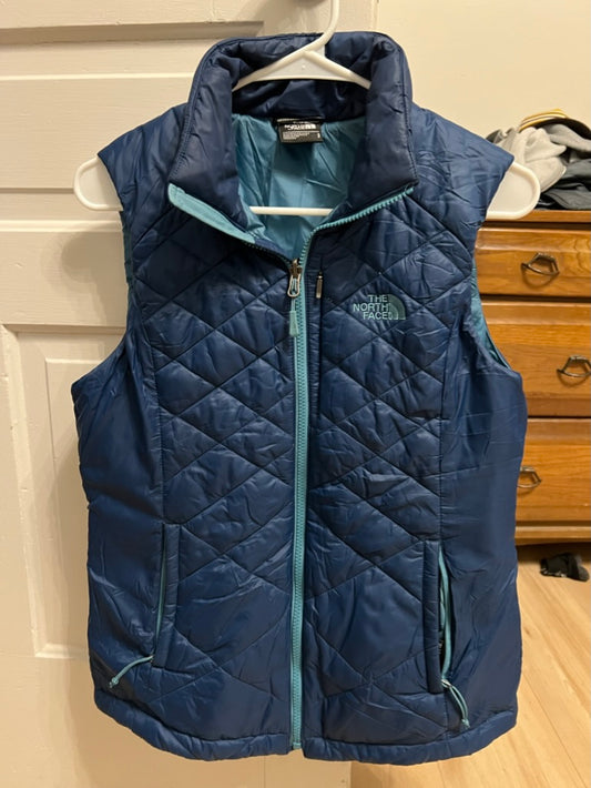 Seller #76 - The North Face Women's Blue Quilted Puffer Vest Size SMALL