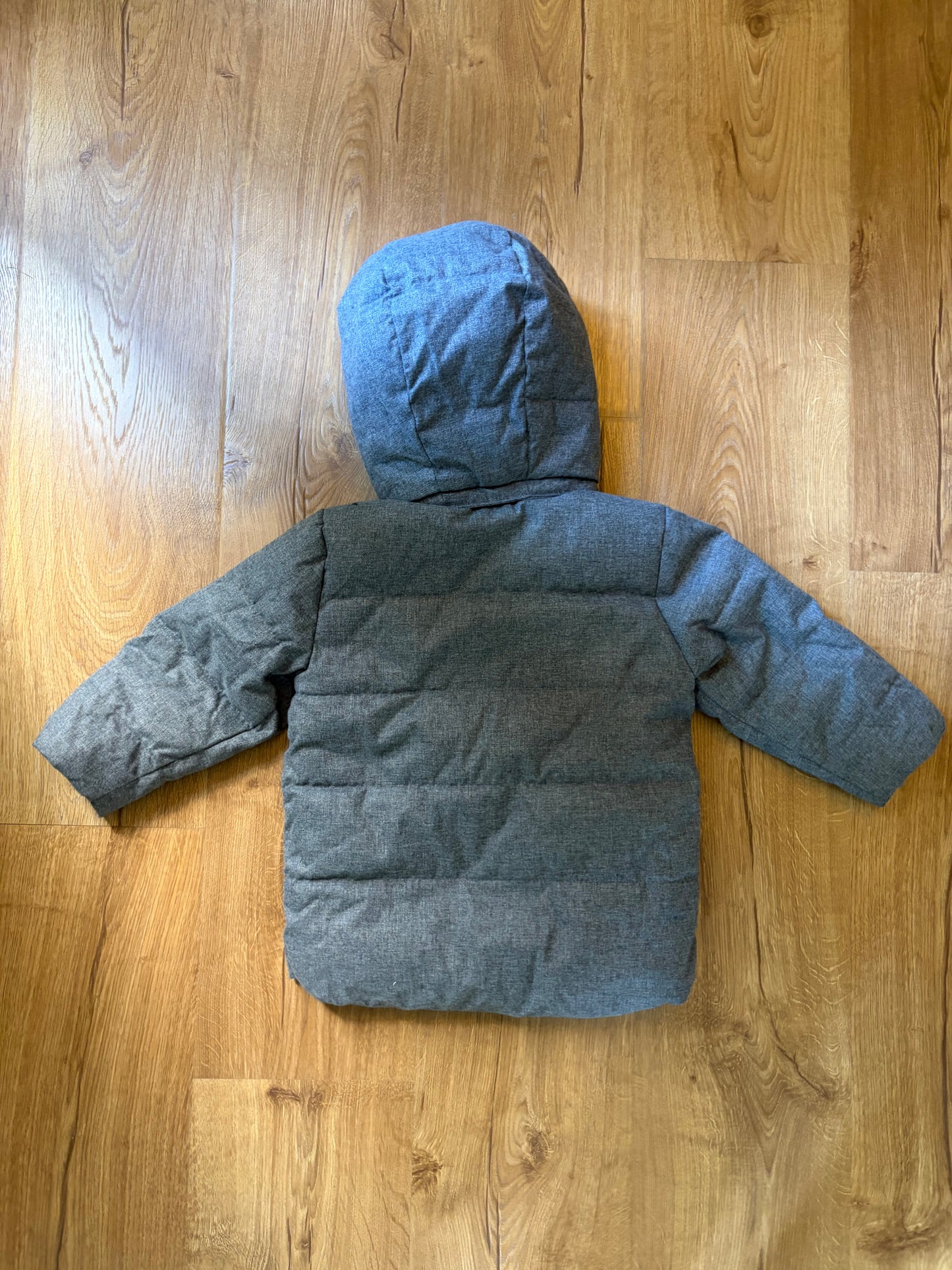 #6 - Baby Gap Grey Hooded Winter Coat - boys or girls - 2T