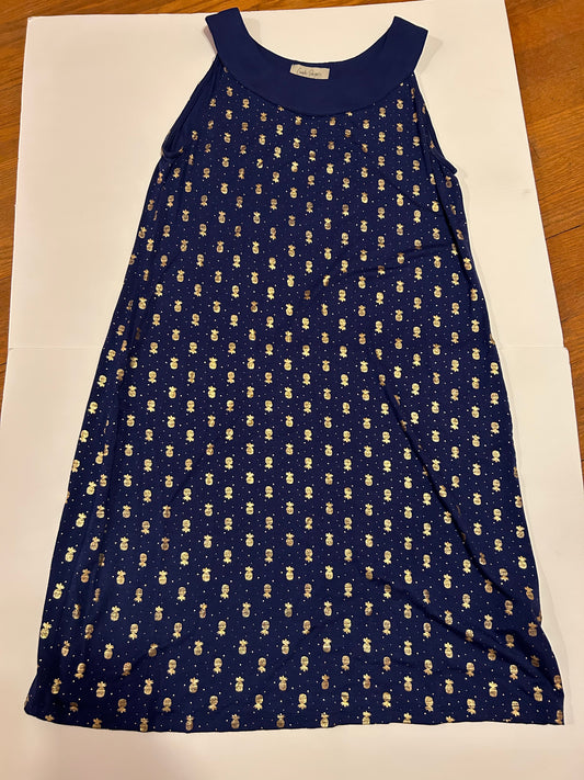 Navy and gold pineapple dress 45227
