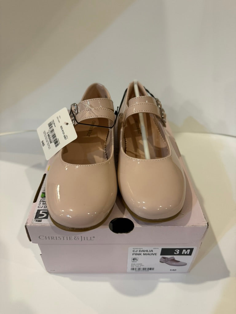 Seller # 142 NWT  Girls size 3 Pink Christie & Jill Dress Shoes