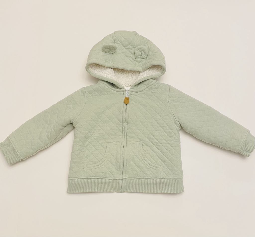 #75 - Girls 18M Carters Sweater Jacket Green