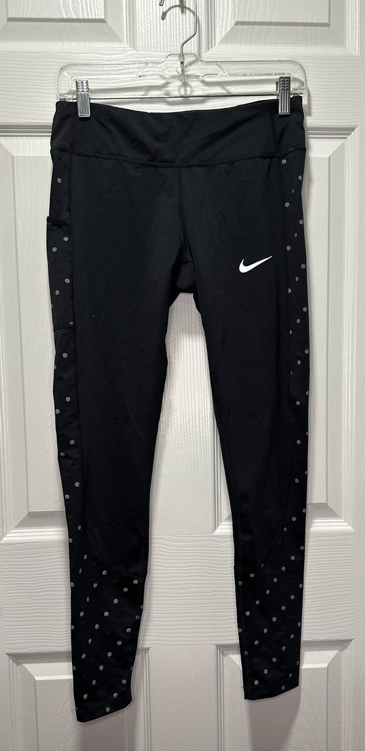Nike Black Polka Dot Leggings - Size M - EUC