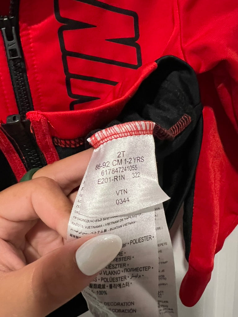 Seller #76 - Nike Boys Size 2T Track Suit Jacket Logo Black Red