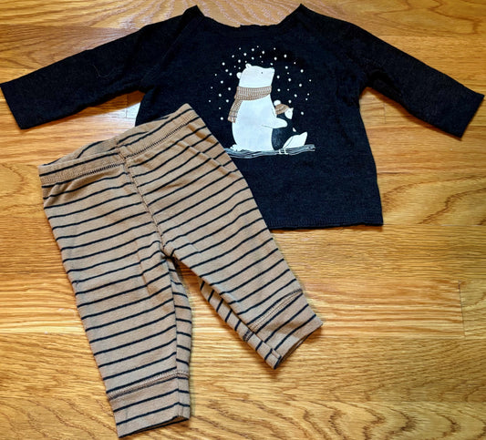 #69 Carter's Bear & Penguin Outfit 3M