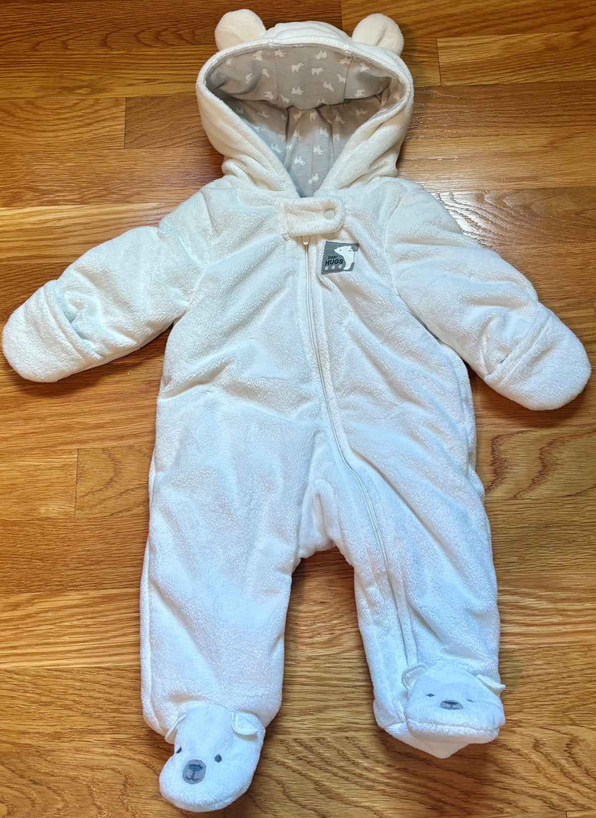 #69 Carter's Fleece Footed Jumpsuit 0-3M