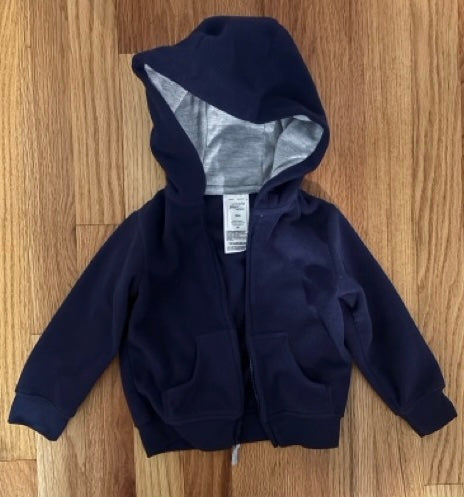 Seller 34 - Carter's Simple Joys 18 mo navy fleece hoodie with gray jersey
