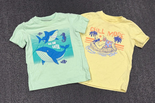 #42 Carters 2T Boys Summertime Shirt Bundle