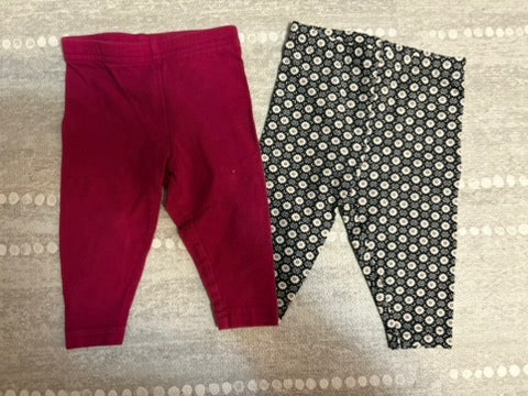 Seller 183 - Carter's Girls 6 Month Pants (Set of 2) - VGUC