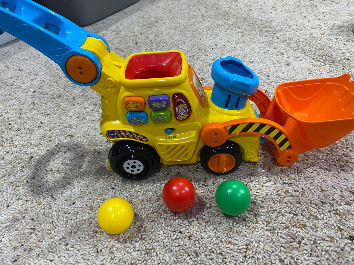 Vtech push and pop bulldozer toy